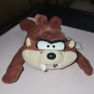 Plush Tasmanian Devil Toy stuffed animal beanie baby Looney Tunes Mattel